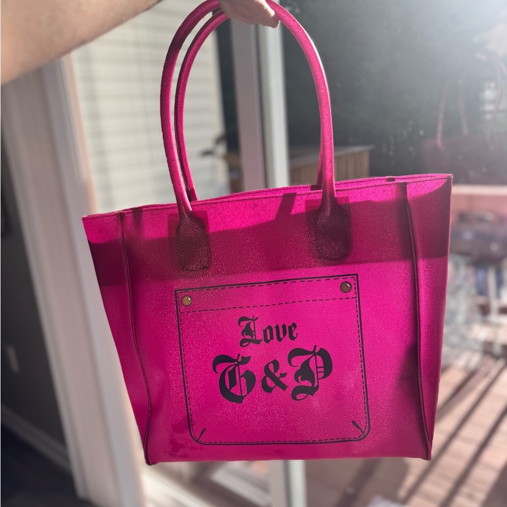 Juicy Couture Fuchsia Tote with Heart Charm - Picture 2 of 6